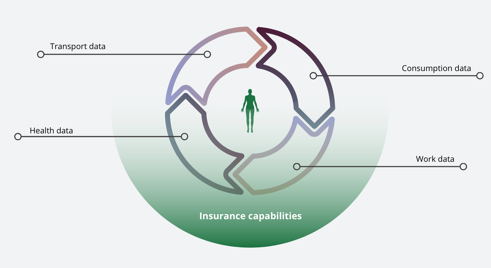 Diagram showing insurance capabilities
